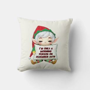 Funny Christmas Elf Throw Kissen - Weihnachtsdekor