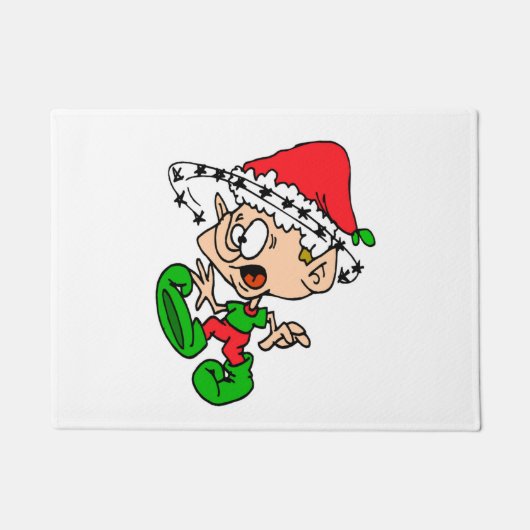 Funny Christmas Elf Xmas Holiday Joke Fußmatte (Vorderseite)
