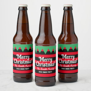 Funny Christmas else Design Bierflaschen Etiketten