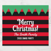 Funny Christmas else Design Bierflaschen Etiketten (Einzelnes Label)