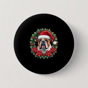 Funny Christmas English Bulldog Tank Top Button