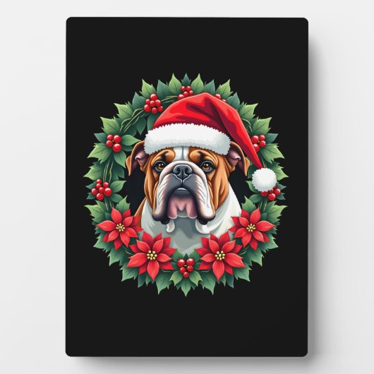 Funny Christmas English Bulldog Tank Top Fotoplatte (Vorderseite)