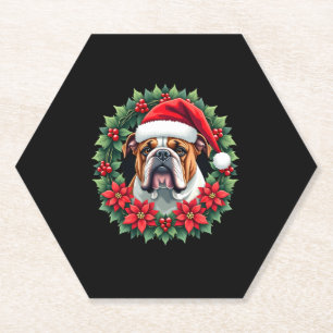 Funny Christmas English Bulldog Tank Top Untersetzer