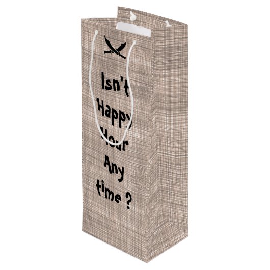 Funny Christmas Erntedank Weinbeutel Wine Tasche Geschenktüte Für Weinflaschen (Rückseite Schrägansicht)