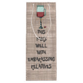 Funny Christmas Erntedank Weinbeutel Wine Tasche Geschenktüte Für Weinflaschen (Rückseite)