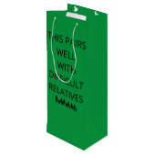 Funny Christmas Erntedank Weinbeutel Wine Tasche Geschenktüte Für Weinflaschen (Rückseite Schrägansicht)