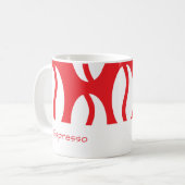 Funny Christmas Espresso Kaffee Bean Rot Kaffeetasse (Vorderseite Links)