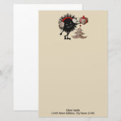 Funny Christmas Evil Bug gibt Geschenk Briefpapier (Vorne/Hinten)