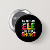 Funny Christmas Family Pajamas I'm Not An Elf I'm  Button (Vorne & Hinten)