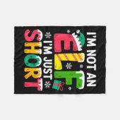 Funny Christmas Family Pajamas I'm Not An Elf I'm Fleecedecke (Vorderseite (Horizontal))