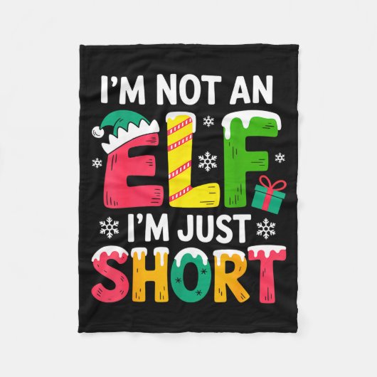 Funny Christmas Family Pajamas I'm Not An Elf I'm Fleecedecke (Vorderseite)