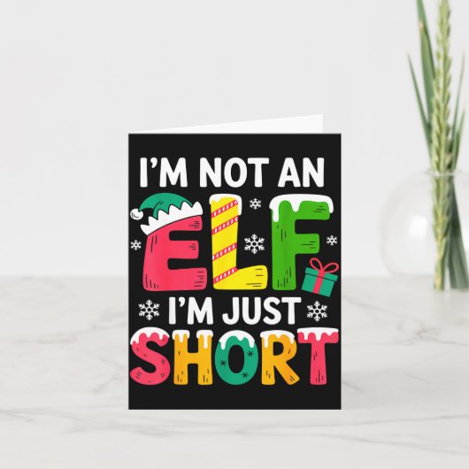 Funny Christmas Family Pajamas I'm Not An Elf I'm  Karte (Vorderseite)