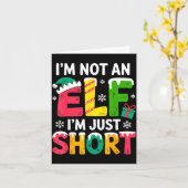 Funny Christmas Family Pajamas I'm Not An Elf I'm  Karte (Gelbe Blume)