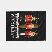 Funny Christmas Family Whats Crackin_ Nutcracker - Fleecedecke (Vorderseite (Horizontal))