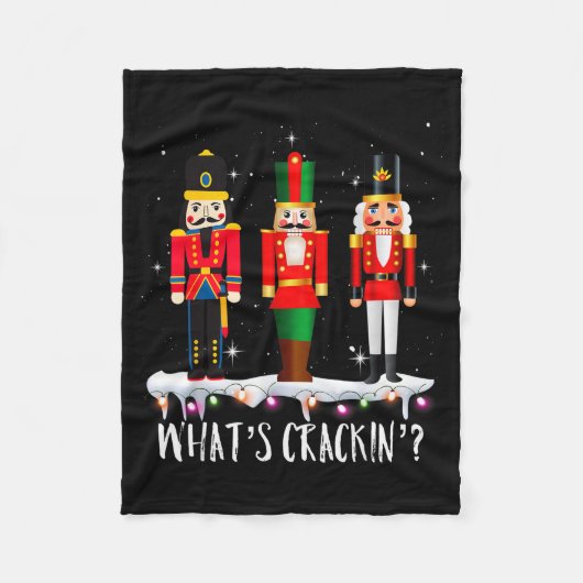 Funny Christmas Family Whats Crackin_ Nutcracker - Fleecedecke (Vorderseite)