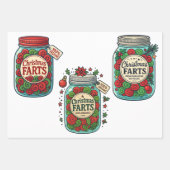 Funny Christmas Fart Jar 100% Festive Flatulence! Geschenkpapier Set (Vorderseite 3)