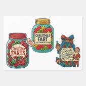 Funny Christmas Fart Jar 100% Festive Flatulence! Geschenkpapier Set (Vorderseite 2)
