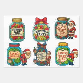 Funny Christmas Fart Jar 100% Festive Flatulence! Geschenkpapier Set