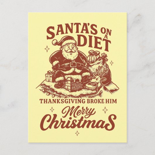 Funny Christmas  Feiertagspostkarte (Vorderseite)