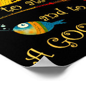 Funny Christmas Fisherman's Merry Fishmas To All F Poster (Ecke)