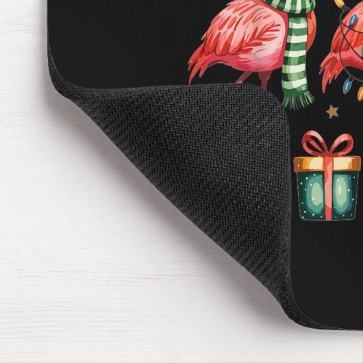 Funny Christmas Flamingos  Mousepad (Ecke)