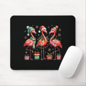 Funny Christmas Flamingos Mousepad (Mit Mouse)