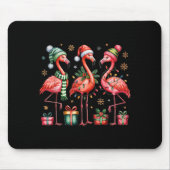 Funny Christmas Flamingos Mousepad (Vorne)