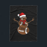 Funny Christmas Football Ball Santa Snowman Fleecedecke<br><div class="desc">Funny Christmas Football Ball Santa Snowman</div>