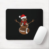 Funny Christmas Football Ball Santa Snowman Mousepad (Mit Mouse)