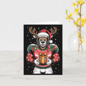 Funny Christmas Football Reindeer  Karte (Gelbe Blume)