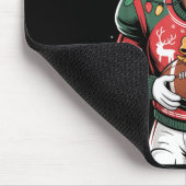 Funny Christmas Football Reindeer  Mousepad (Ecke)