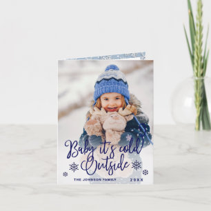 Funny Christmas FOTO Baby It's Cold Outside Feiertagskarte