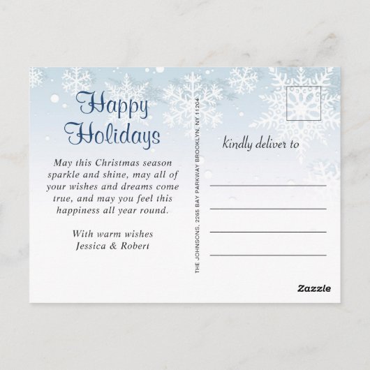 Funny Christmas FOTO Baby It's Cold Outside Postkarte (Rückseite)