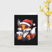 Funny Christmas Fox mit Bier-Comic Karte (Gelbe Blume)