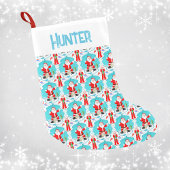 Funny Christmas Frau Claus beats Santa beim Angeln Kleiner Weihnachtsstrumpf