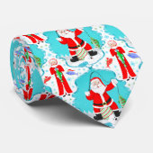 Funny Christmas Frau Claus beats Santa beim Angeln Krawatte (Gerollt)