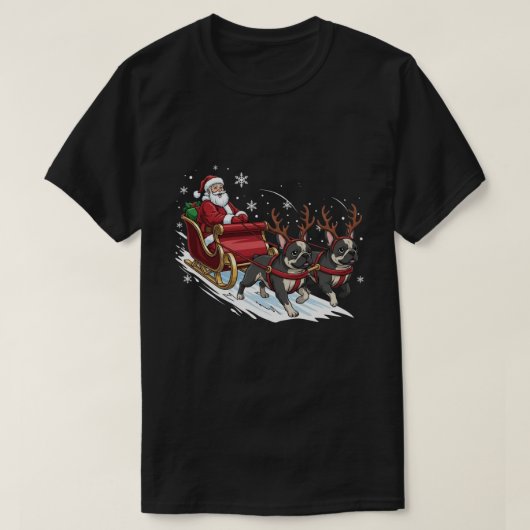 Funny Christmas French Bulldog Dogs Lover Xmas T-Shirt (Design vorne)