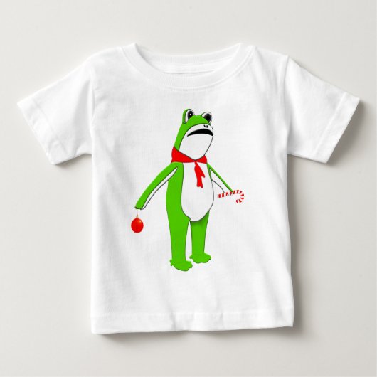 Funny Christmas Frog Baby T-shirt (Vorderseite)