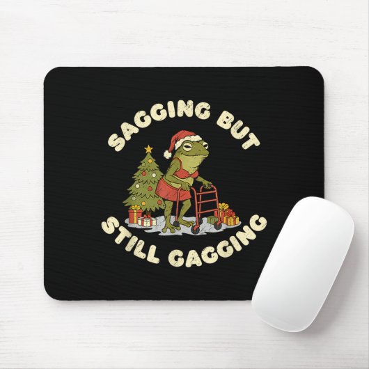 Funny Christmas Frog Sagging But Still Gagging Fro Mousepad (Mit Mouse)