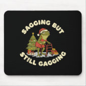 Funny Christmas Frog Sagging But Still Gagging Fro Mousepad (Vorne)