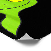 Funny Christmas Frog Wearing Santa Hat And Lights  Poster (Ecke)