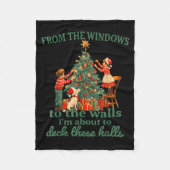 Funny Christmas From The Windows To The Walls I'm Fleecedecke (Vorderseite)