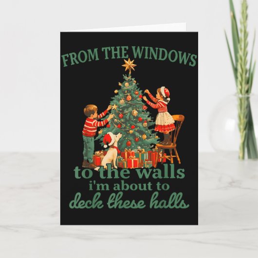 Funny Christmas From The Windows To The Walls I'm Karte (Vorderseite)