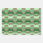 Funny Christmas Fruitcake Muster Grün Geschenkpapier Set (Vorderseite)