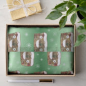 Funny Christmas Fruitcake Muster Grün Seidenpapier (Geschenk)