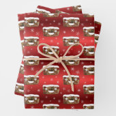 Funny Christmas Fruitcake Muster Red Geschenkpapier Set (Beispiel)