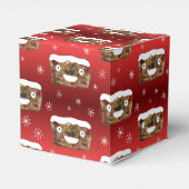 Funny Christmas Fruitcake Muster Red Geschenkschachtel (Rückseite)