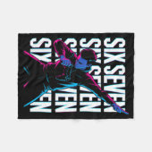 Funny Christmas Gamer Dabbing Xmas Dab Six Seven 6 Fleecedecke (Vorderseite (Horizontal))