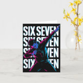 Funny Christmas Gamer Dabbing Xmas Dab Six Seven 6 Karte (Gelbe Blume)