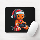 Funny Christmas Gamer Gingerbread Xmas Gaming Men Mousepad (Mit Mouse)